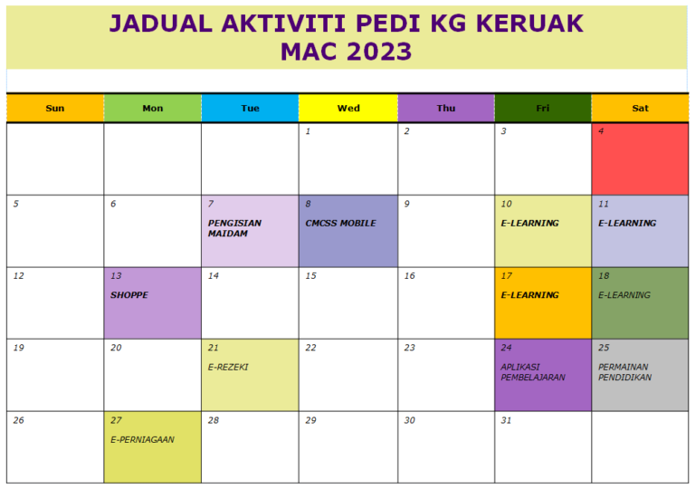 jadual xtvt mac