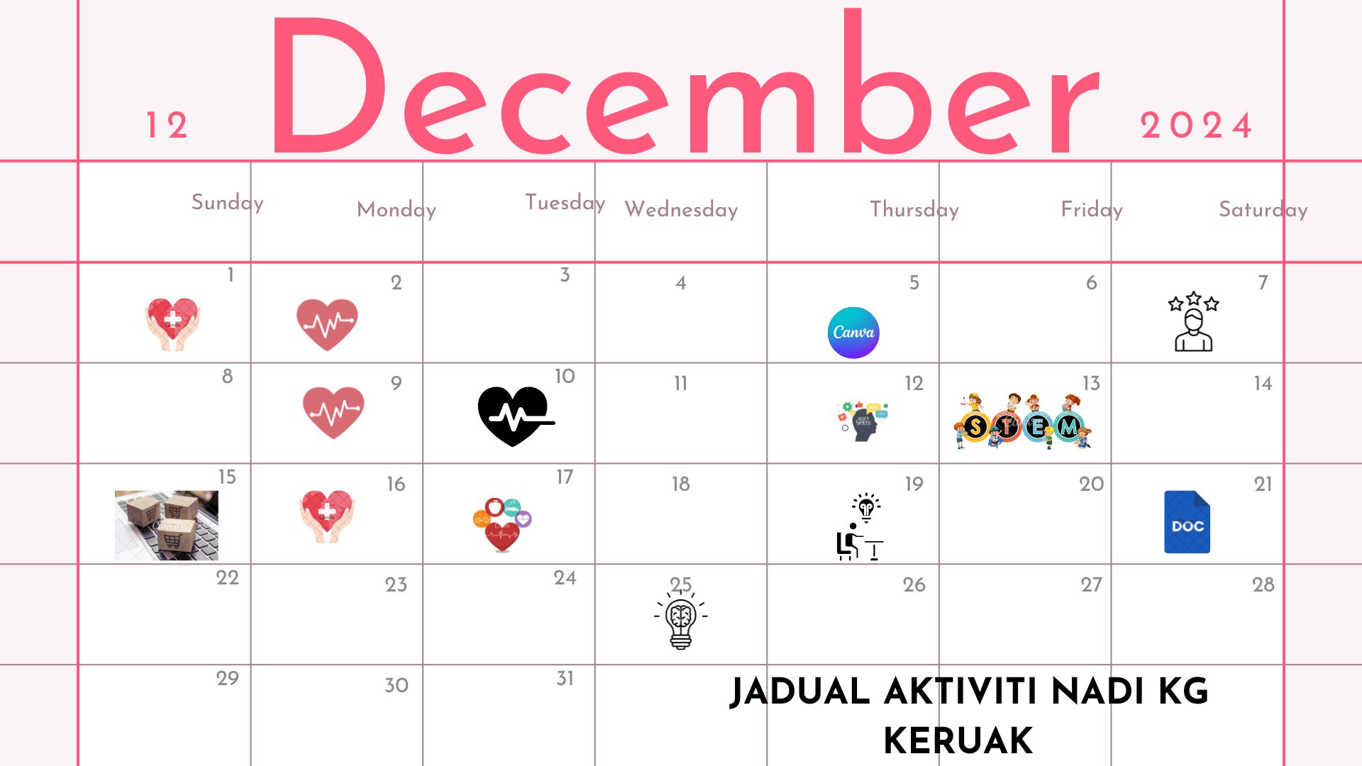 JADUAL AKTIVITI NADI KG KERUAK